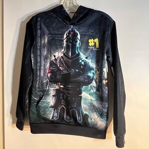 Fortnite, black hoodie, youth medium